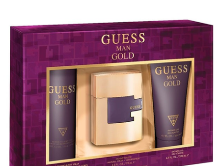 Guess Man Gold EDT Gift Set (3PC) Online